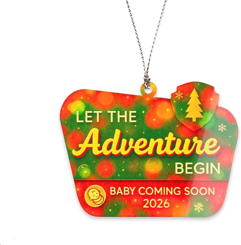 NELXI Pregnant Ornament, Expecting Baby Gift, Pregnancy Christmas Ornaments, Baby to Be Keepsake, Pregnancy Announcement for Parents Family Aunt, Unique Gifts for Expecting Mom Dad - Image 1